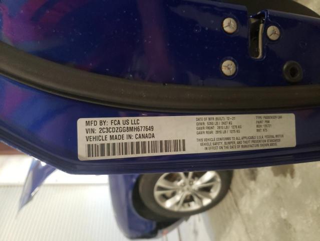 2021 DODGE CHALLENGER - 2C3CDZGG8MH677649