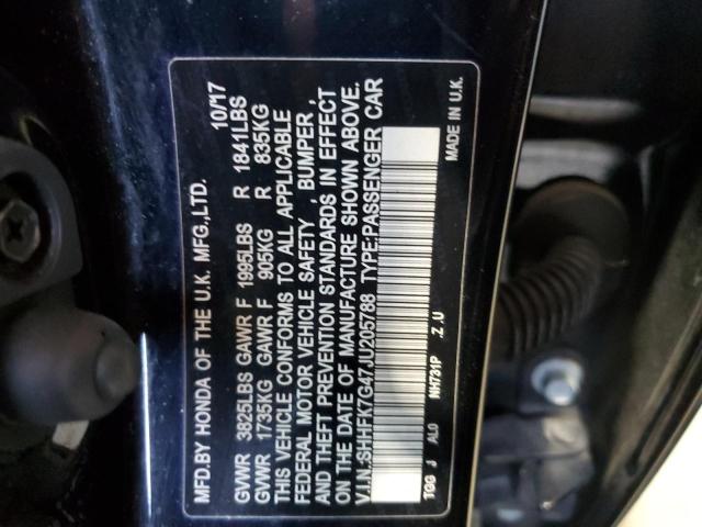 2018 HONDA CIVIC SPOR - SHHFK7G47JU205788