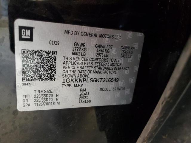 2019 GMC ACADIA DEN - 1GKKNPLS6KZ216549