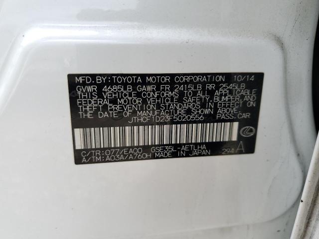 2015 LEXUS IS 250 - JTHCF1D23F5020556