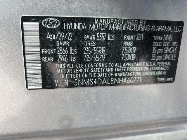 2022 HYUNDAI SANTA FE L - 5NMS4DAL8NH460771