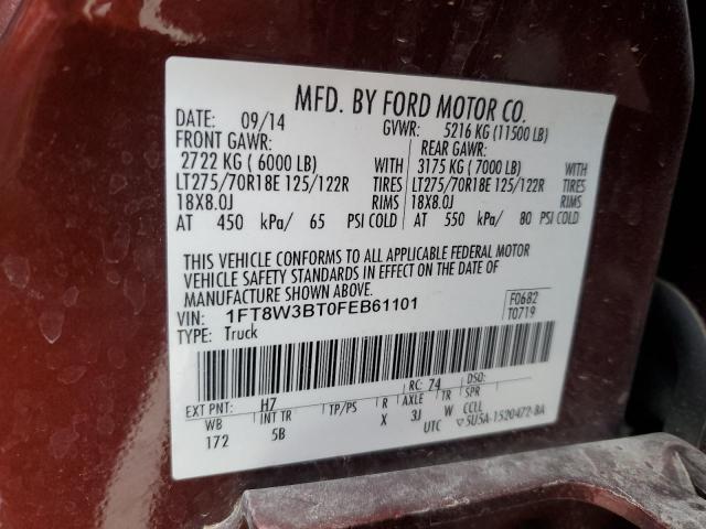 2015 FORD F350 SUPER - 1FT8W3BT0FEB61101
