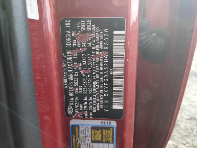 2017 KIA SORENTO LX - 5XYPGDA52HG193320