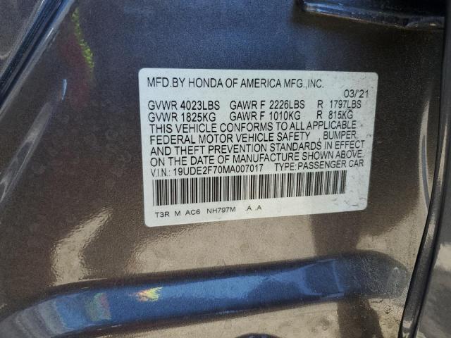 2021 ACURA ILX PREMIU 19UDE2F70MA007017