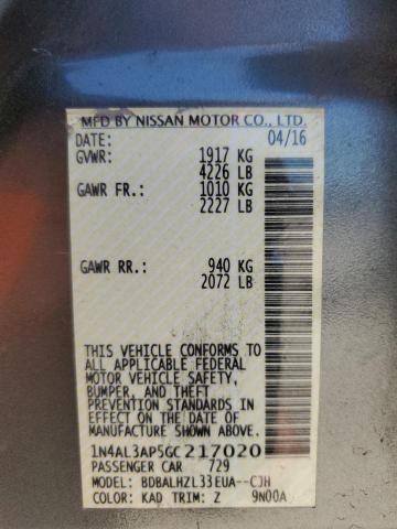 2016 NISSAN ALTIMA 2.5 - 1N4AL3AP5GC217020