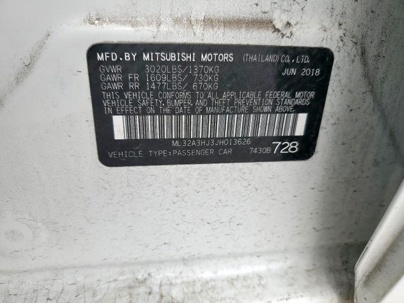 2018 MITSUBISHI MIRAGE ES - ML32A3HJ3JH013626