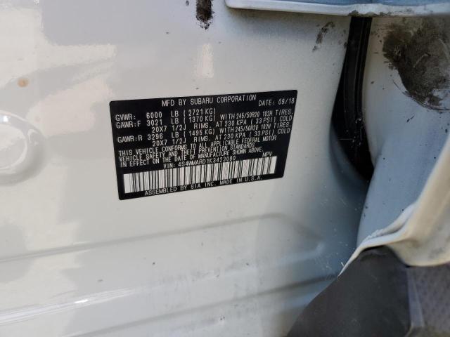 2019 SUBARU ASCENT TOU 4S4WMARD1K3423080