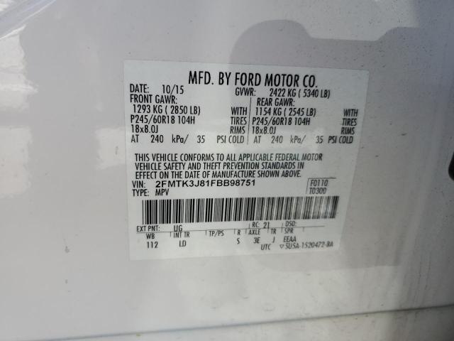 2015 FORD EDGE SEL - 2FMTK3J81FBB98751
