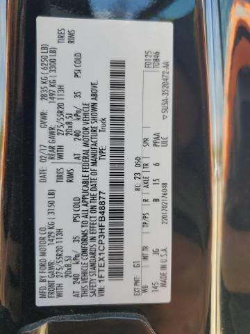 2017 FORD F150 SUPER - 1FTEX1CP3HFB48877