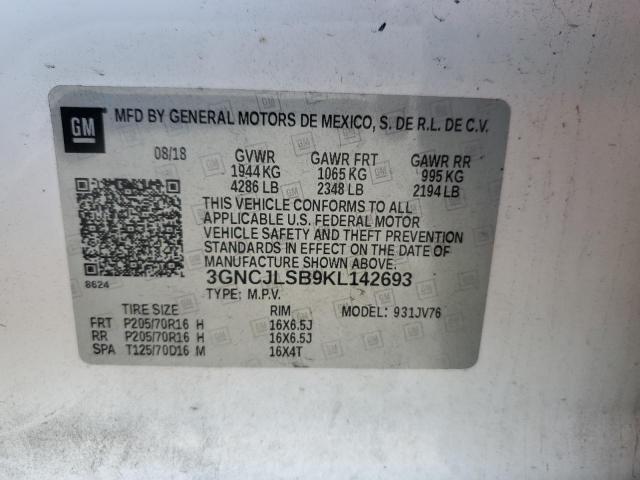 2019 CHEVROLET TRAX 1LT - 3GNCJLSB9KL142693