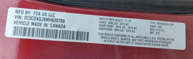 2021 DODGE CHARGER SC - 2C3CDXGJ6MH620768
