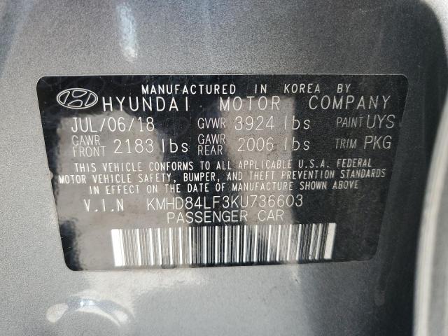 2019 HYUNDAI ELANTRA SEL - KMHD84LF3KU736603