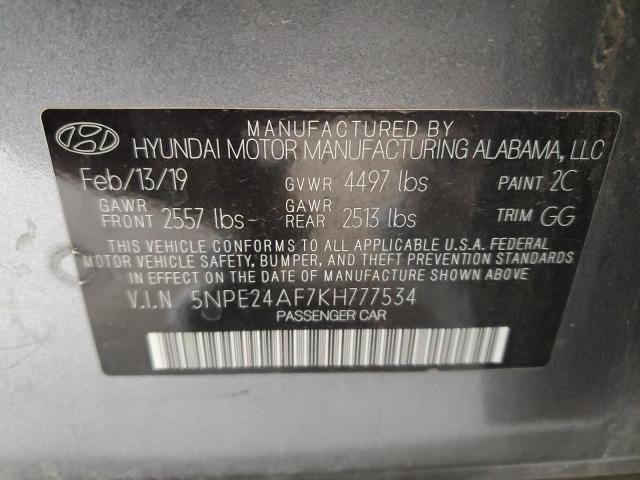2019 HYUNDAI SONATA SE - 5NPE24AF7KH777534
