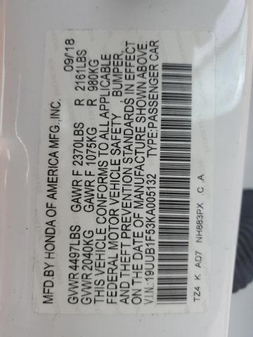 2019 ACURA TLX TECHNO - 19UUB1F53KA005132