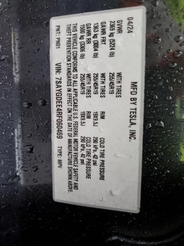 2024 TESLA MODEL Y - 7SAYGDEE4RF060469