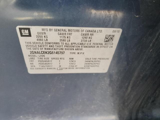 2016 CHEVROLET EQUINOX LT - 2GNALCEK2G6145797