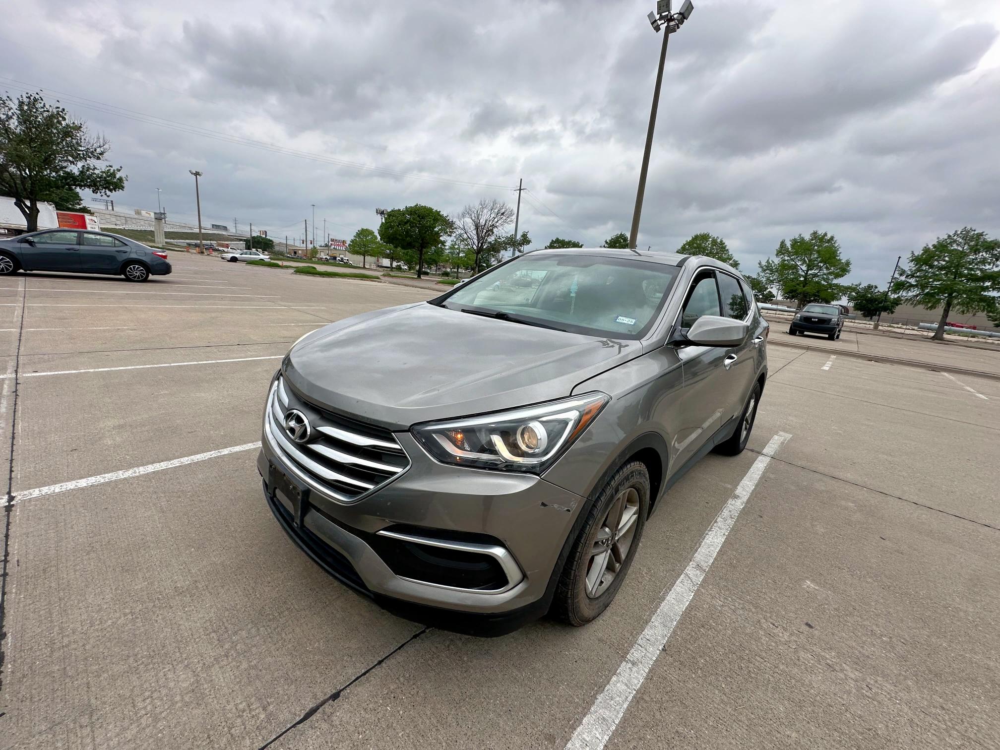 HYUNDAI SANTA FE S 2018 gray  gas 5NMZT3LB4JH085939 photo #3