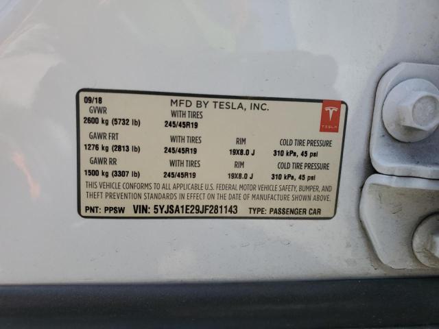 2018 TESLA MODEL S - 5YJSA1E29JF281143