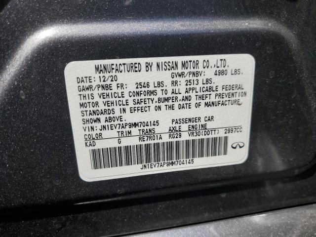 2021 INFINITI Q50 PURE - JN1EV7AP9MM704145