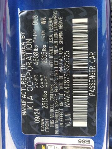 2025 KIA K5 GT - KNAG44J87S5325925