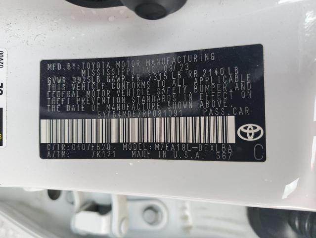 2024 TOYOTA COROLLA LE - 5YFB4MDE7RP081091