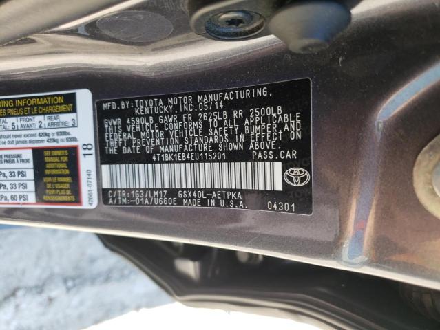 2014 TOYOTA AVALON BAS - 4T1BK1EB4EU115201