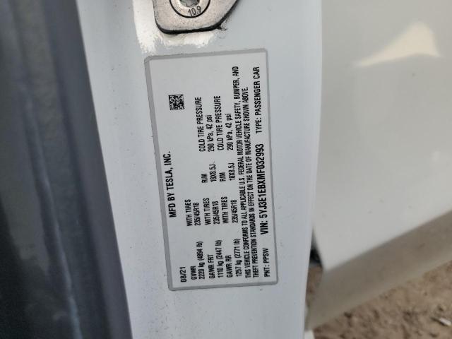 2021 TESLA MODEL 3 - 5YJ3E1EBXMF032993