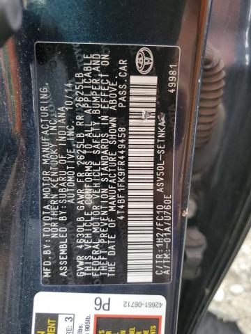 2015 TOYOTA CAMRY LE - 4T4BF1FK9FR449458