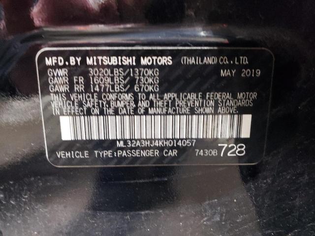 2019 MITSUBISHI MIRAGE ES - ML32A3HJ4KH014057