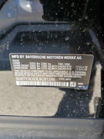2020 BMW X3 SDRIVE3 - 5UXTY3C03L9C81246