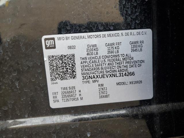 2022 CHEVROLET EQUINOX LT - 3GNAXUEVXNL314266