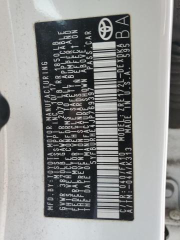 2018 TOYOTA COROLLA L - 5YFBURHE4JP769397