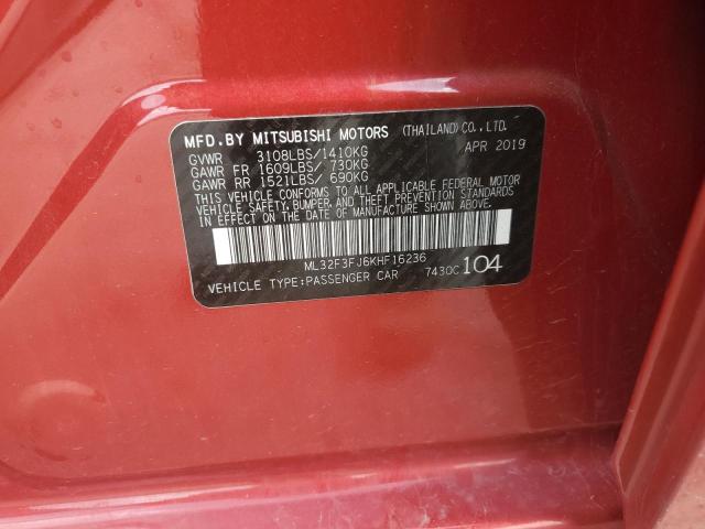 2019 MITSUBISHI MIRAGE G4 - ML32F3FJ6KHF16236