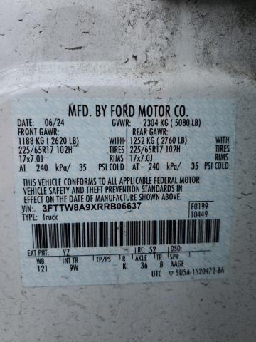 2024 FORD MAVERICK X - 3FTTW8A9XRRB06637