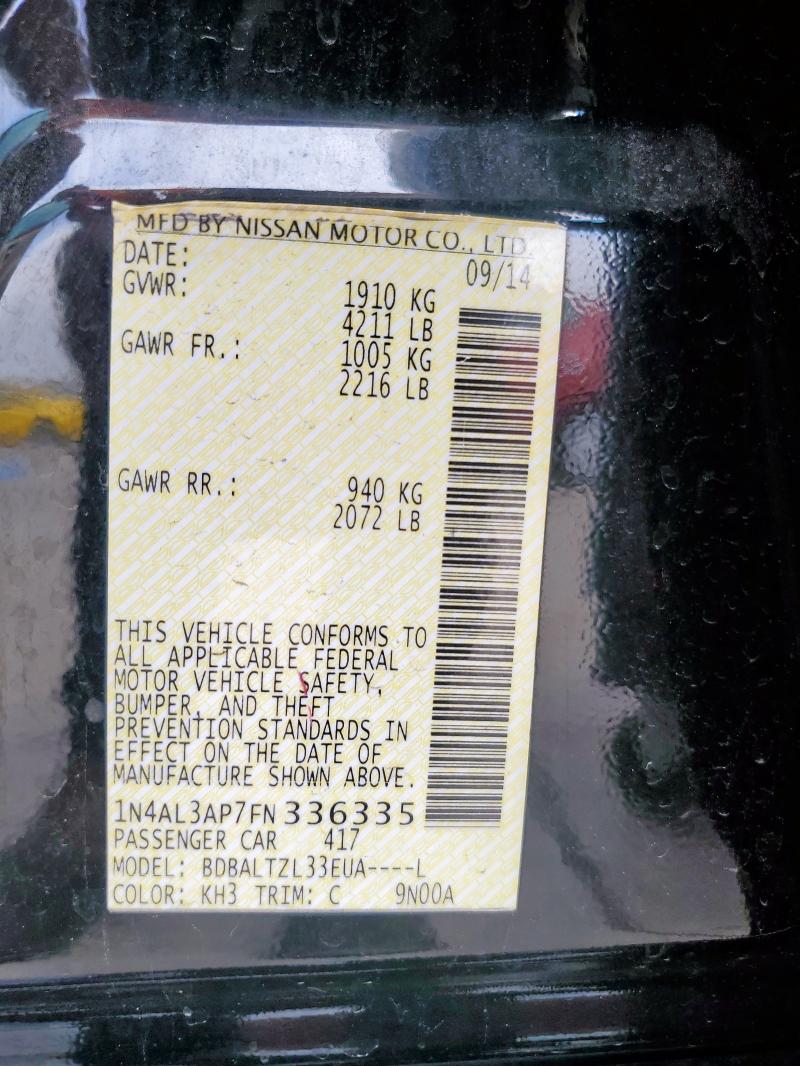 2015 NISSAN ALTIMA 2.5 - 1N4AL3AP7FN336335