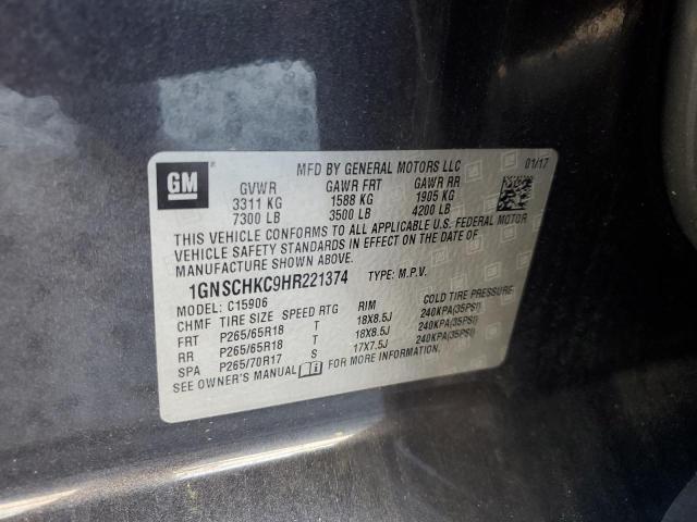 2017 CHEVROLET SUBURBAN C - 1GNSCHKC9HR221374