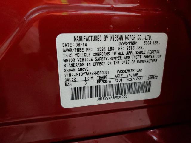 2015 INFINITI Q50 BASE - JN1BV7AR3FM390001