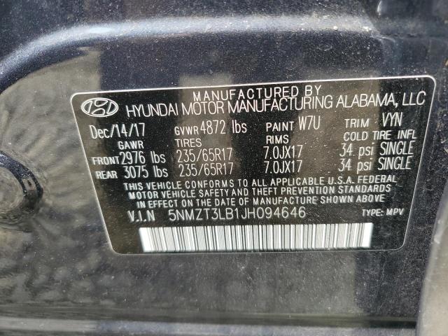 2018 HYUNDAI SANTA FE S - 5NMZT3LB1JH094646