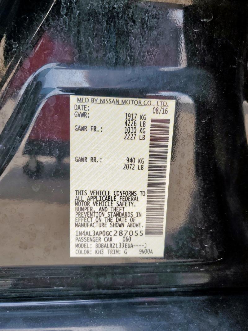2016 NISSAN ALTIMA 2.5 - 1N4AL3AP0GC287055