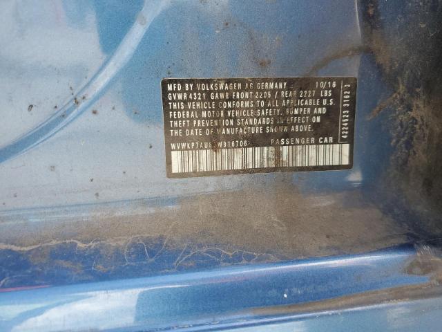 2016 VOLKSWAGEN E-GOLF SE - WVWKP7AU8GW916706
