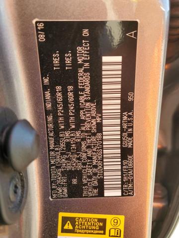 2016 TOYOTA HIGHLANDER - 5TDZKRFH0GS170188