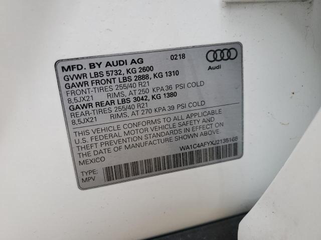 2018 AUDI SQ5 PRESTI WA1C4AFYXJ2135166