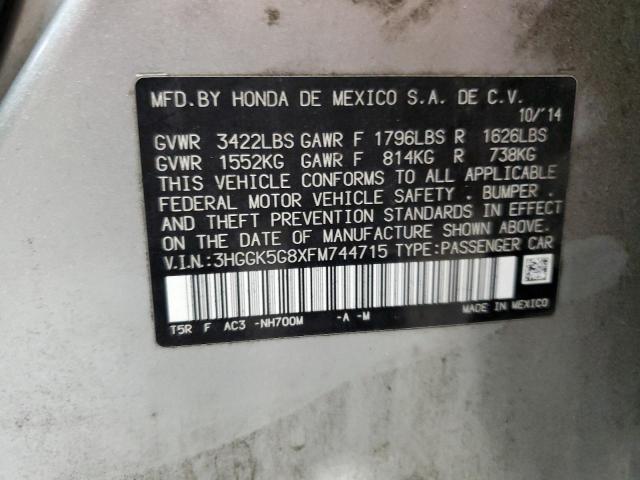 2015 HONDA FIT EX - 3HGGK5G8XFM744715