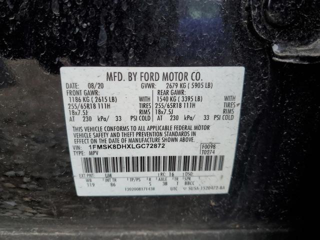 2020 FORD EXPLORER X - 1FMSK8DHXLGC72872