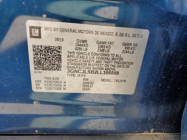 2020 CHEVROLET TRAX 1LT - 3GNCJLSB2LL166559