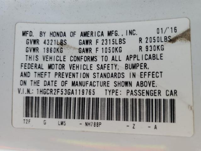 2016 HONDA ACCORD SPO - 1HGCR2F53GA119765
