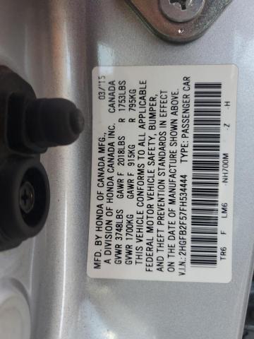 2015 HONDA CIVIC LX - 2HGFB2F57FH534444
