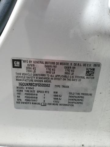 2015 CHEVROLET SILVERADO - 3GCUKREC2FG505562