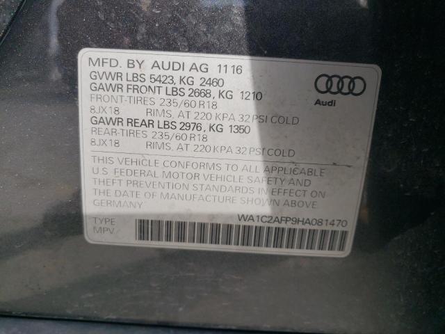 2017 AUDI Q5 PREMIUM - WA1C2AFP9HA081470