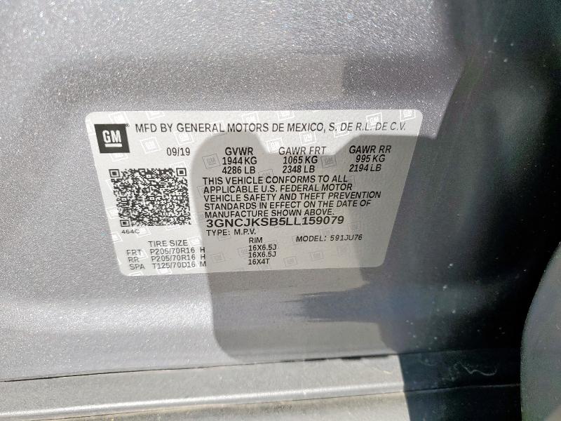 2020 CHEVROLET TRAX LS - 3GNCJKSB5LL159079